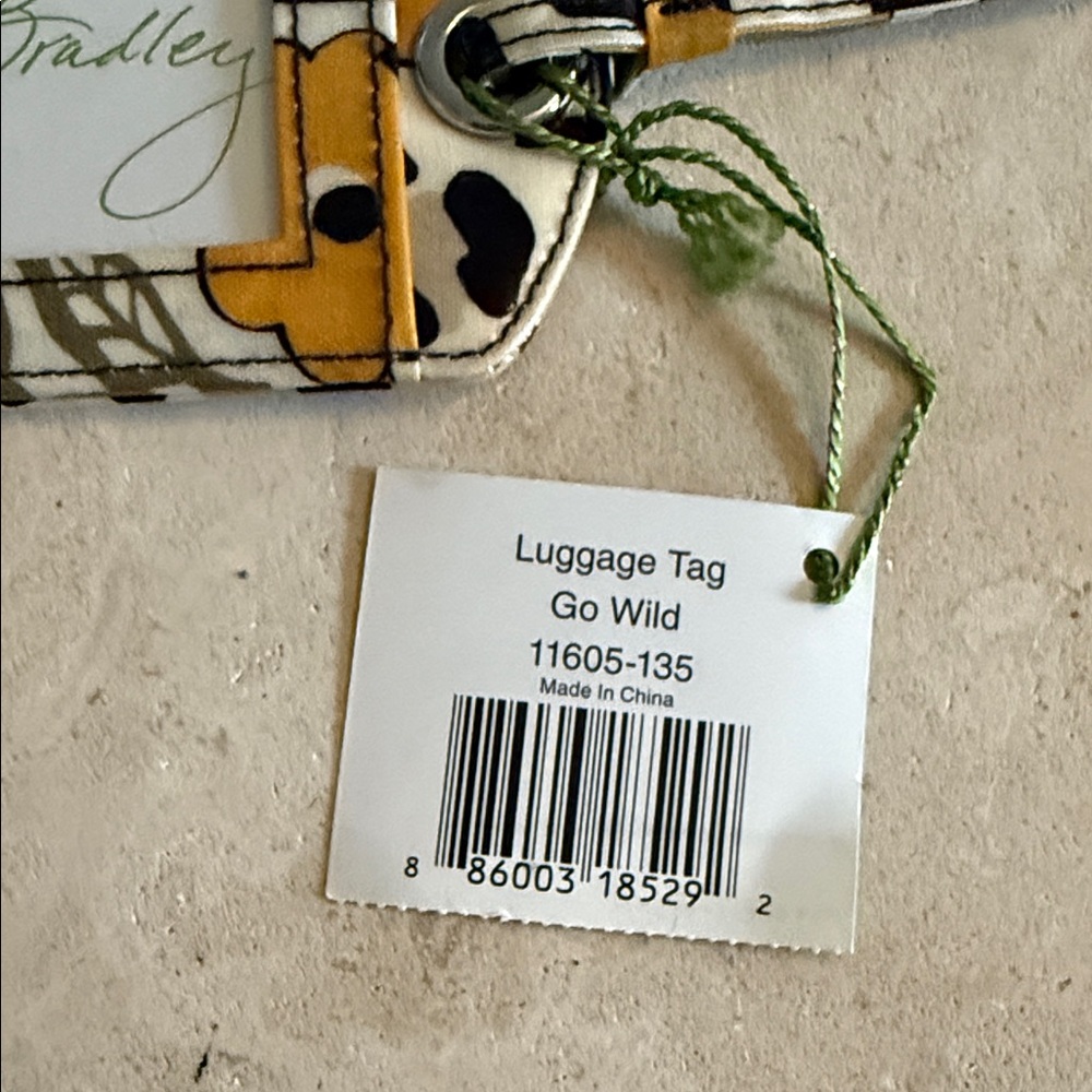 Vera Bradley Go Wild Animal Print Luggage Tag